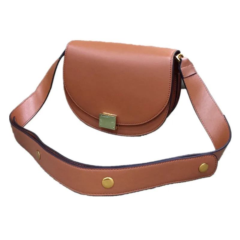 

Vintage Saddle Bag Genuine Leather Crossbody Messenger Bags for Women Luxury Handbags Women Bags Designer Bolsas De Mujer