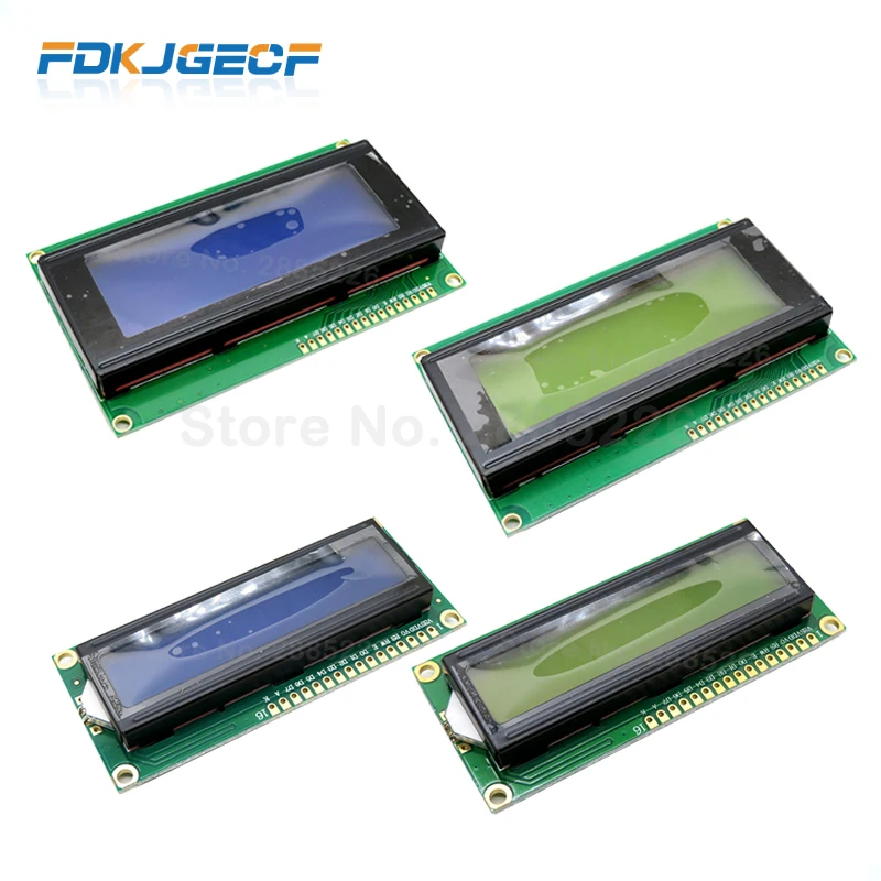 LCD1602 экран 1602 16x2 символьный модуль LCD синего/зеленого цвета LCD2004 2004 20x4 вкл.