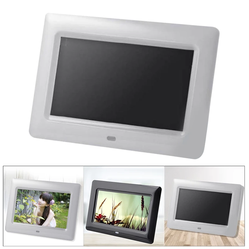 

7 Inch HD TFT-LCD Digital Photo Frame with MP3 MP4 Slideshow Clock Remote Desktop Movie Player