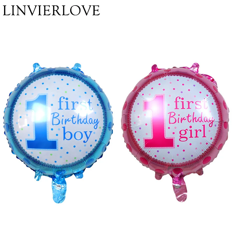 Надувные шары из алюминиевой фольги для первого дня рождения мальчиков и девочек