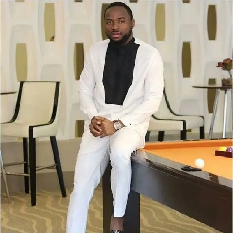 Модная одежда в африканском стиле лоскутные мужские рубашки однотонные белые