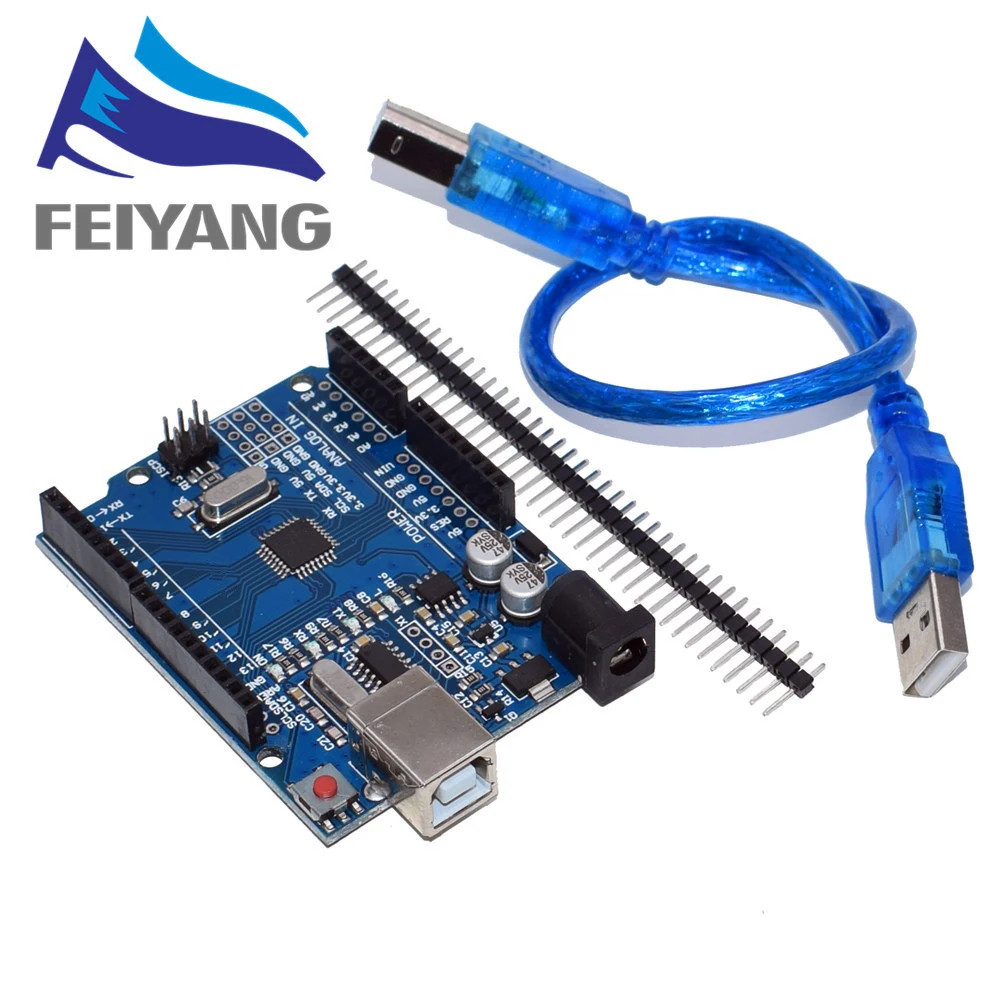 Высокое качество один Комплект UNO R3 (CH340G) MEGA328P + USB кабель ATMEGA328P AU макетная плата XIN