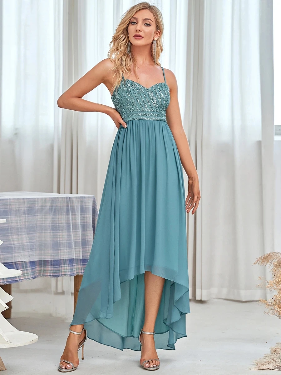 

Elegant Evening Dresses Short Sleeve Off the Shoulder Mermaid Floor-Length Chiffon 2022 Ever Pretty of Simple Prom Women Dress
