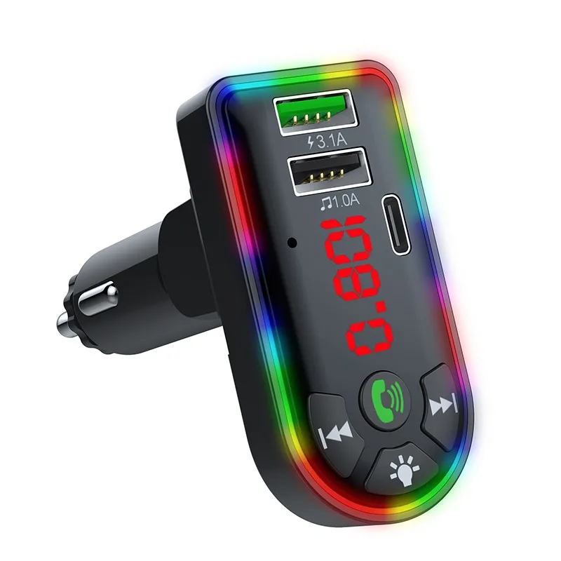 

5V 3.1A FM Transmitter Bluetooth 5.0 Car MP3 Player Wireless Handsfree Car Kit U Disk/TF Music Player with PD Charger