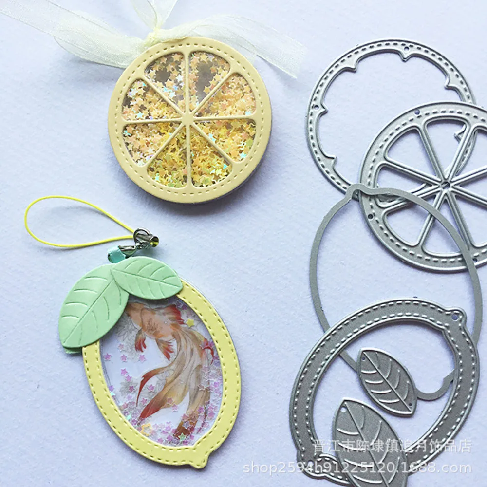 

Lemon&Leaves Rocker card Metal Cutting Dies Stencils For Scrapbooking photo card Making 2019 new Die Set Embossing Card crafts