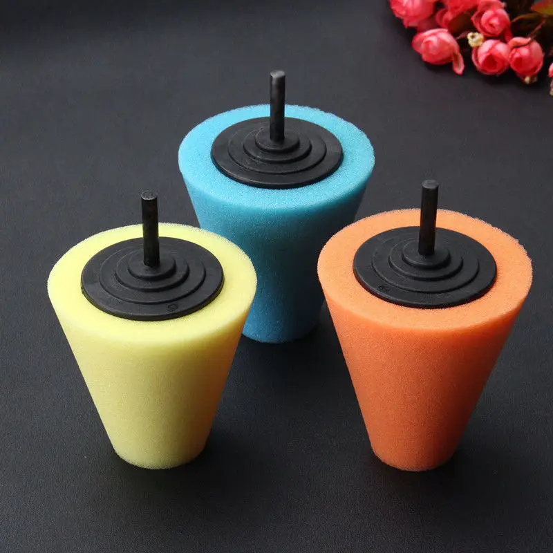 

Burnishing Foam Sponge Polishing Cone Shaped Buffing Pads For Car Wheel Hub Tool