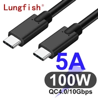 usb 3 1 usb c to type c cable pd 100w 10gbps 4k hd fast charge qc 4 0 for huawei samsung macbook pro ipad type c all devices
