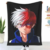 anime ice and fire boy characters throw blanket sheets on the bed blankets on the sofa decorative lattice bedspreads happy nap