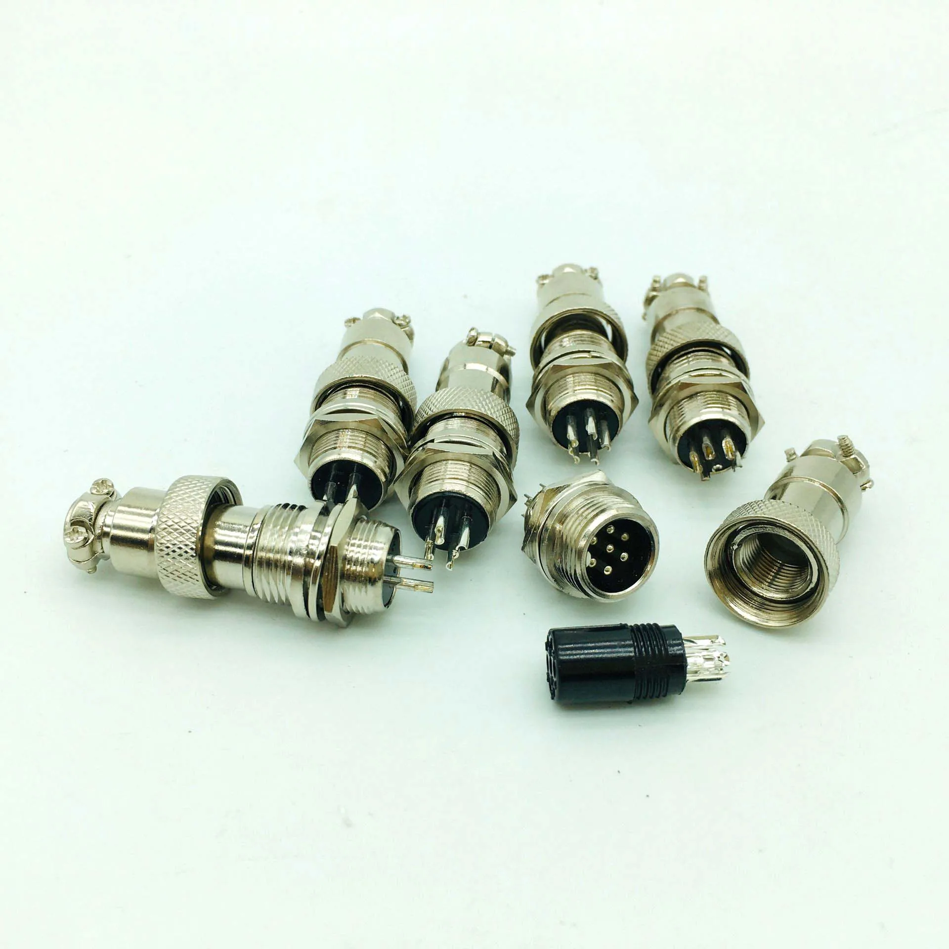 

10 Set 12mm GX12 Aviation Plug Socket 2Pin 3Pin 4Pin 5Pin 6 7 Pin Male Female Wire Panel Circular Connector Cable Jointer
