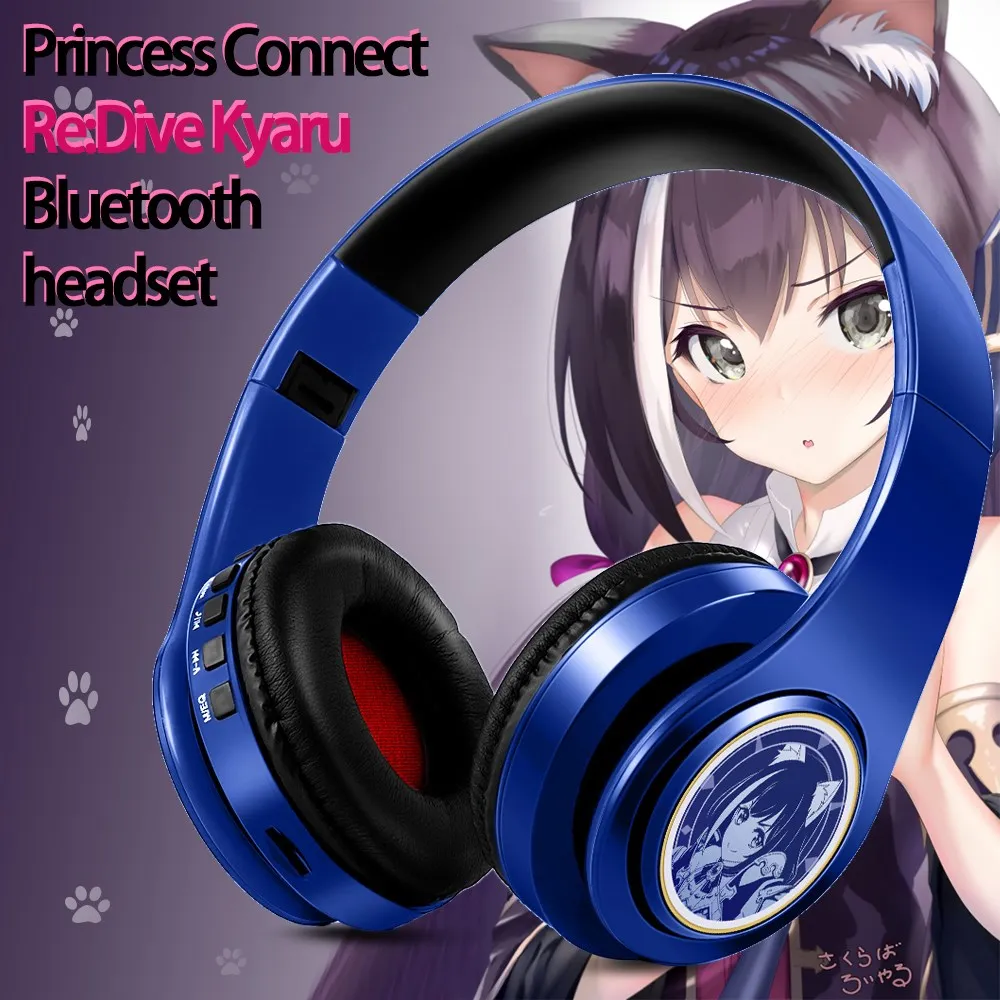 

Anime Princess Connect Re:Dive Kyaru Cosplay Comfortable Wireless 2 in1 Bluetooth Headset Student Earphone Game Props Headphones