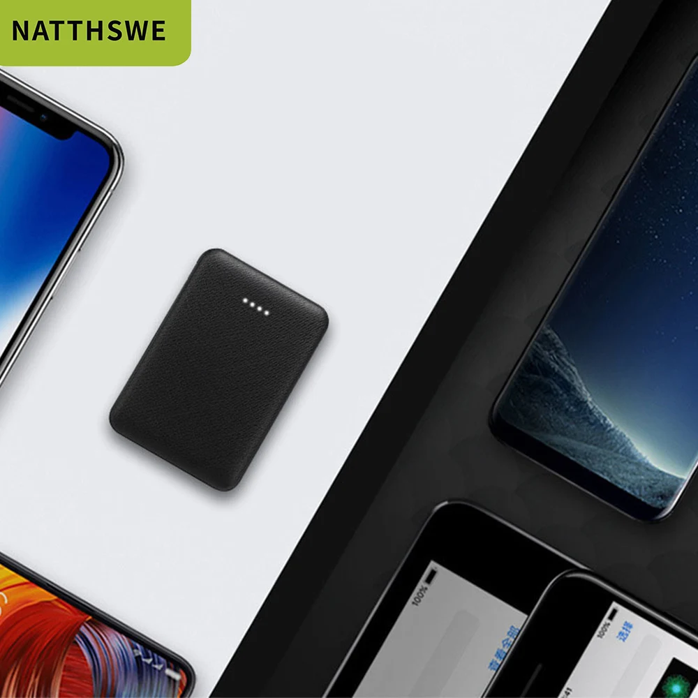 NATTHSWE 20000 мАч двойной USB внешний аккумулятор для мобильного телефона быстрая