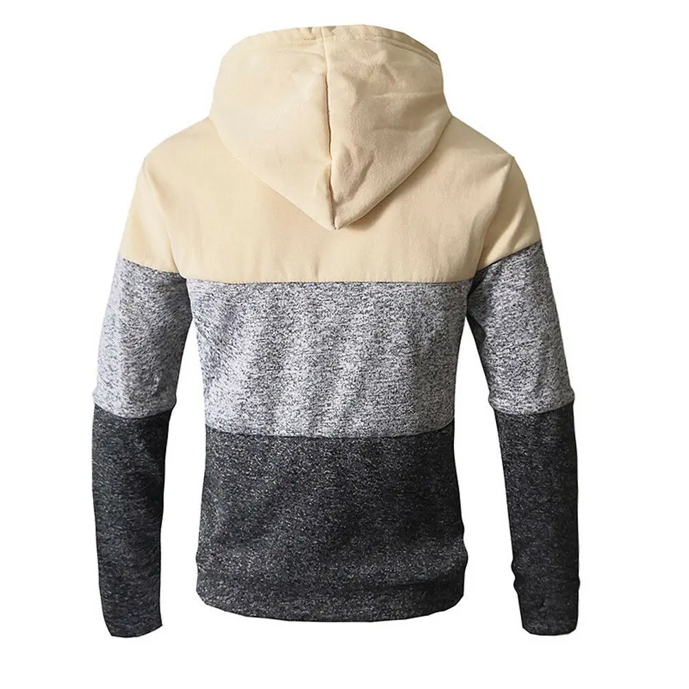 Новейший мужской повседневный эластичный свитер на молнии пальто верхняя одежда