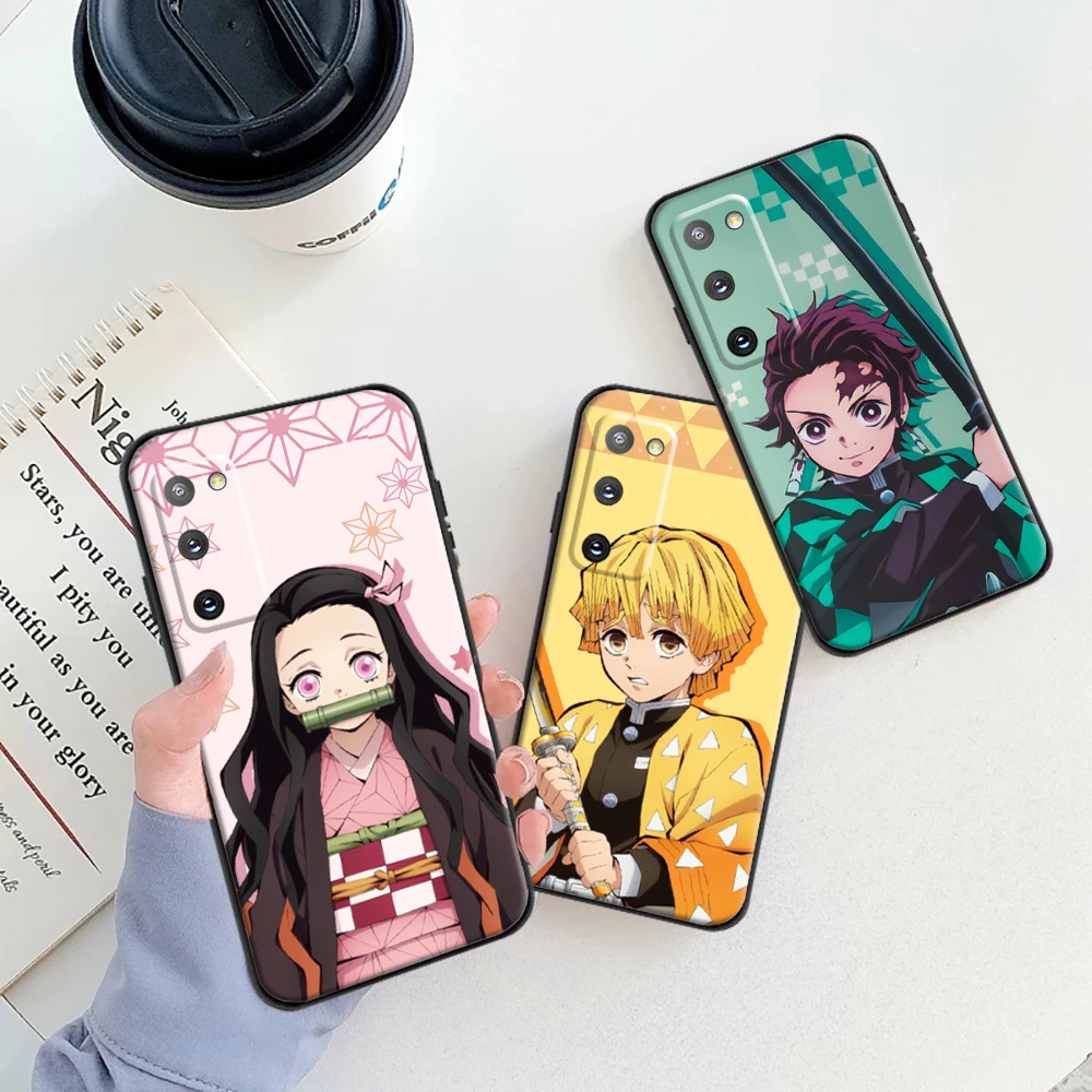 

Demon Slayer Phone Case For Samsung Galaxy S8 S9 S10 Plus S10 S20 Lite Ultra Soft TPU Cases Funda Back Cover Japan Anime Cartoon