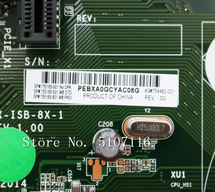 

High quality desktop motherboard for 202 G2 FX-ISB-8X-1 H81 755165-001,754482-001 will test before shipping