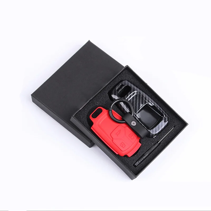 

Car styling Accessories for Audi A6 RS4 S5 A3 Q3 Q5 S3 A4 Q7 A5 TT key bag cover ABS decoration protection Key Case for car