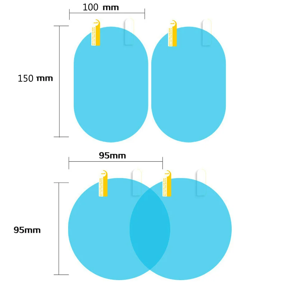 2 шт. Автомобильная дождевая пленка заднего вида зеркальная защитная