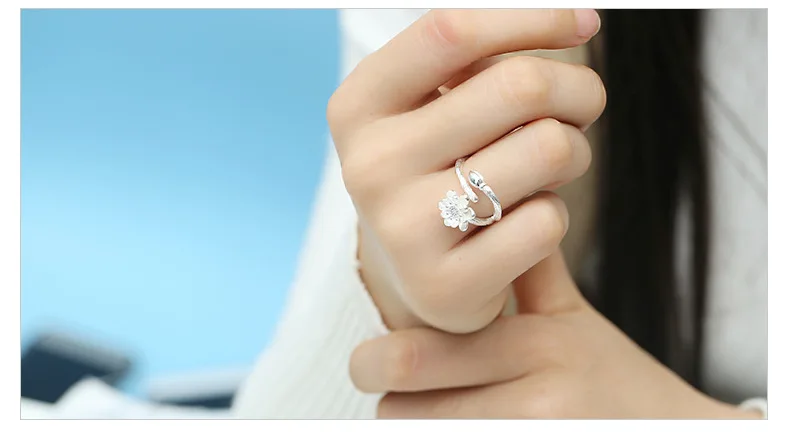 

Vintage 925 Sterling Silver Lotus Flower Rings for Women Adjustable Size Rings For Men Thai Silver Jewelry