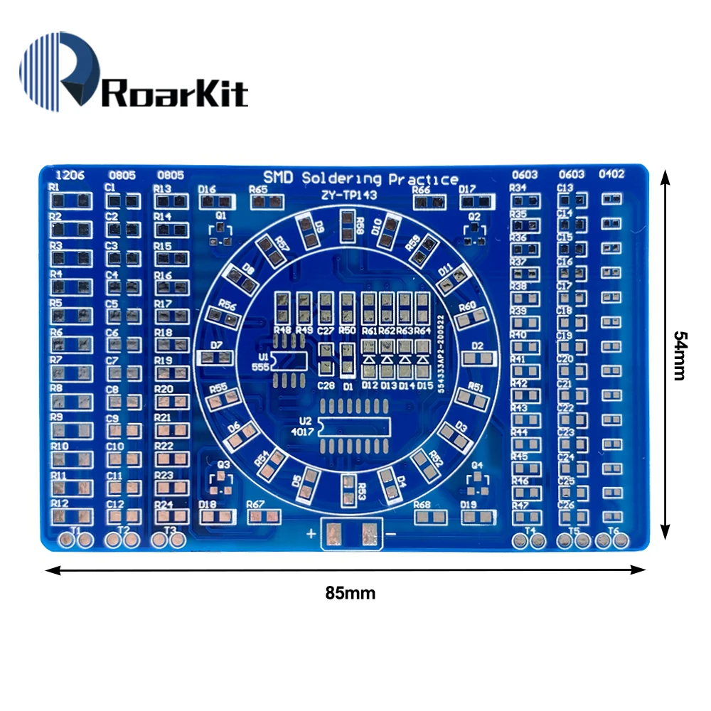 SMD NE555 CD4017 вращающиеся мигасветодиодный светодиодные компоненты паяльная