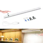 Умный светодиодный настенный светильник, 5 В, USB, ручной переключатель, датчик движения, для кухни, кабинета, коридора, унитаза, внутренней подсветки, полосы света