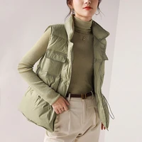 2022 women sleeveless warm jackets winter padded vest coat parkas female solid waistcoat casual outerwear jacket tops