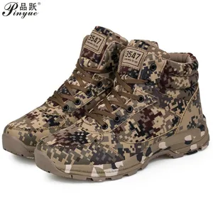 Зимние тактические мужские ботинки, камуфляжная теплая хлопковая Армейская Обувь, тренировочная обувь, мужские военные ботильоны