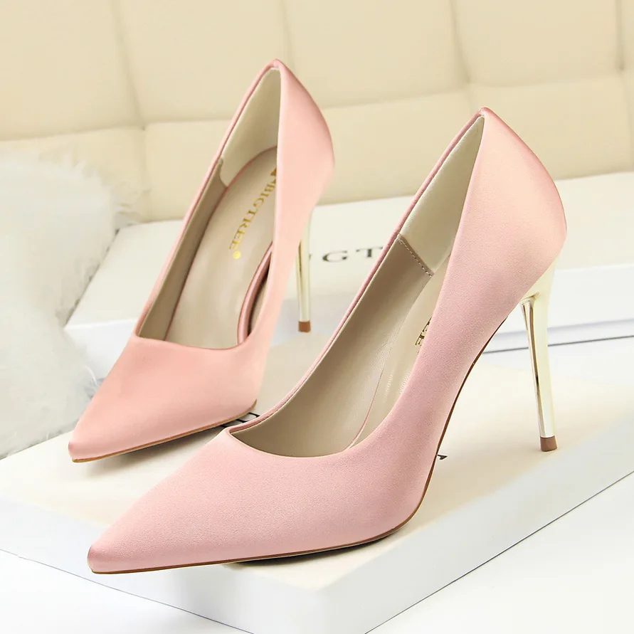 Туфли-лодочки женские на высоком каблуке 10 см с острым носком | Обувь