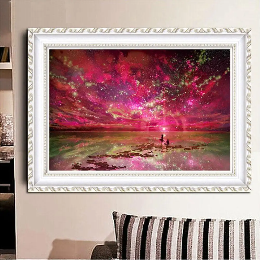 5D DIY полная круглая Алмазная картина мозаика любовь небо вышивка горный хрусталь