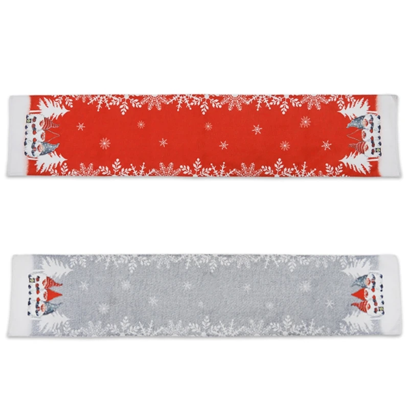 

41XB Christmas Swedish Gnome Table Runner Tablecloth Placemat Home Wedding Decoration