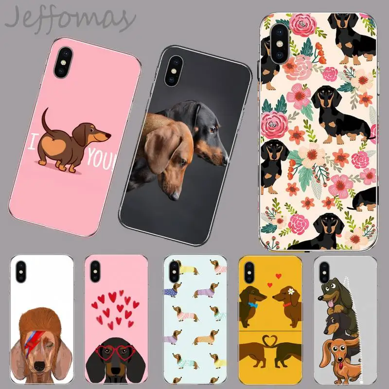 Kawaii I Love Dachshunds чехол для телефона с надписью iphone 12 5 5s 5c se 6 6s 7 8 plus x xs xr 11 pro max mini |