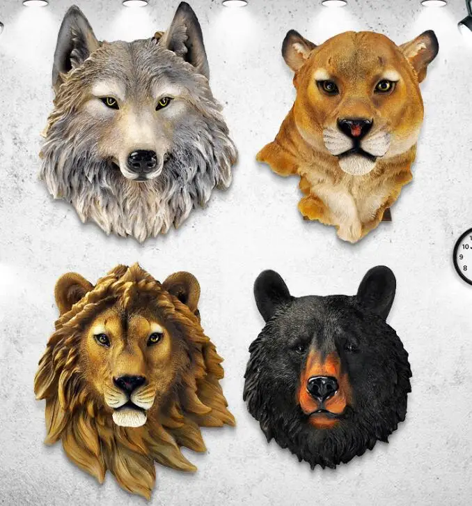 3D на стену для домашнего декора анималистический настенный подвесное украшение