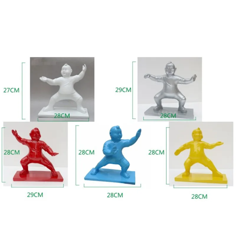 Китайский Стиль Тай Чи Кунг Фу персонажи абстракция Смола полная длина портрет