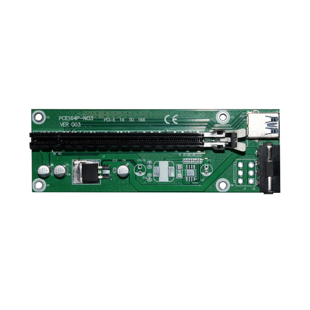 

USB 3.0 PCI-E Express 1x to 16x Extender Riser Card Adapter SATA Power Cabl 50CM Safer Efficient Practical