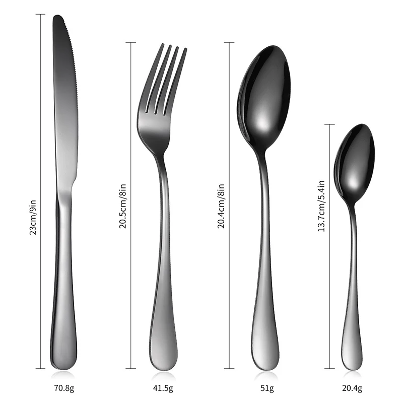 

'The Best' 24Pcs/Set Stainless Steel Tableware Cutlery Sets Cutter Fork Spoon Home Kitchen Dining Room 889