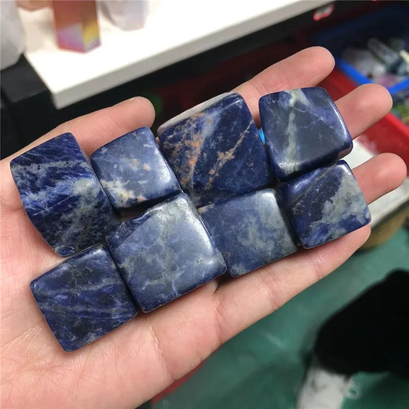

Natural Polished Gemstones Sodalite Cube Crystals Healing Stones For Home Decor