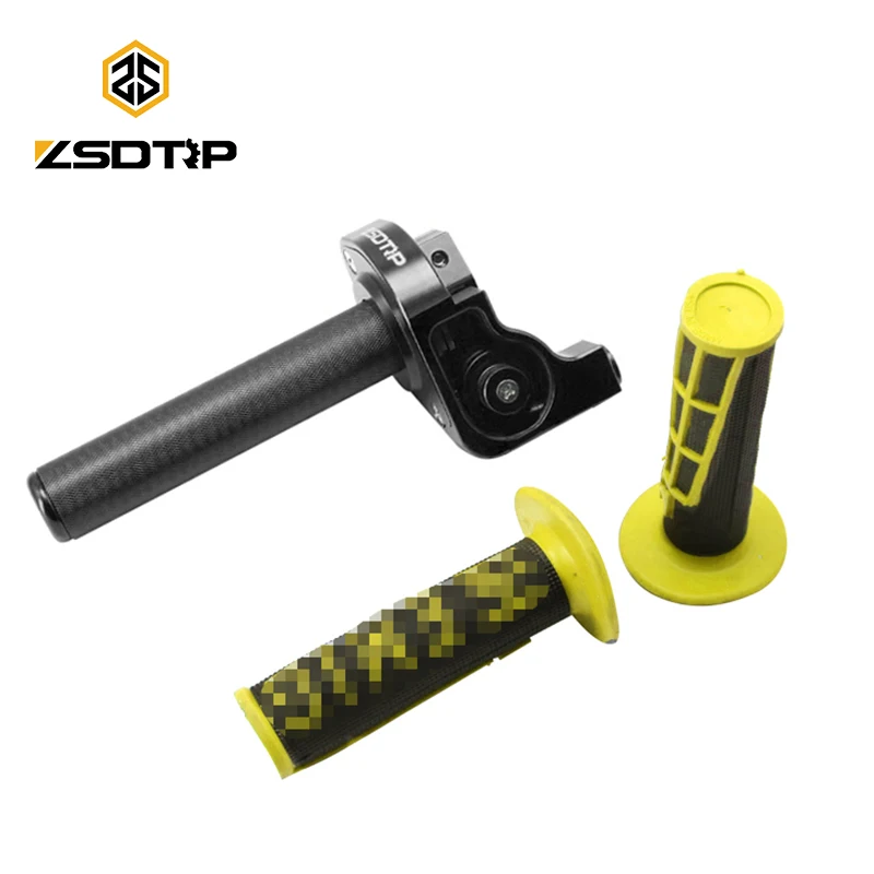 

ZSDTRP 7/8 " Universal CNC Aluminum Accelerator Throttle Twist Grips Handlebars with Handle Grip set