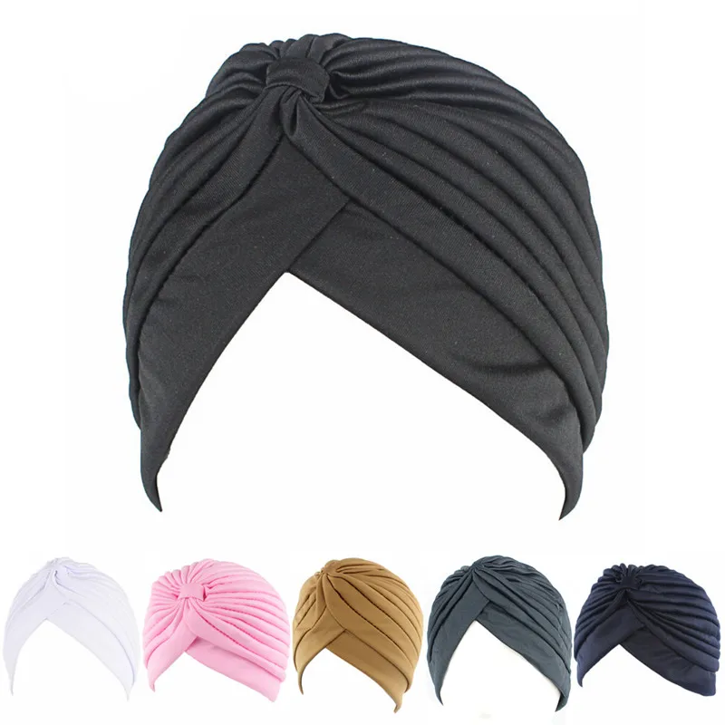 

Indian Style Turban Hat Head Wrap Band Cap Men Women Stretchable Soft hat