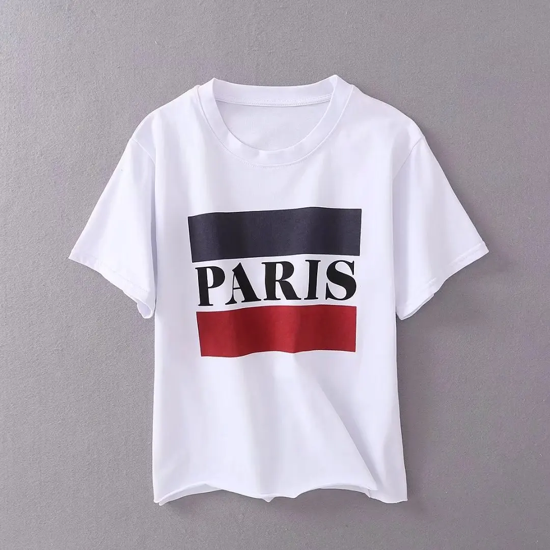 

PARIS print T shirt wome summer top korean fashion tee shirt femme casual streetwear short sleeve shirts top 2019 camiseta mujer