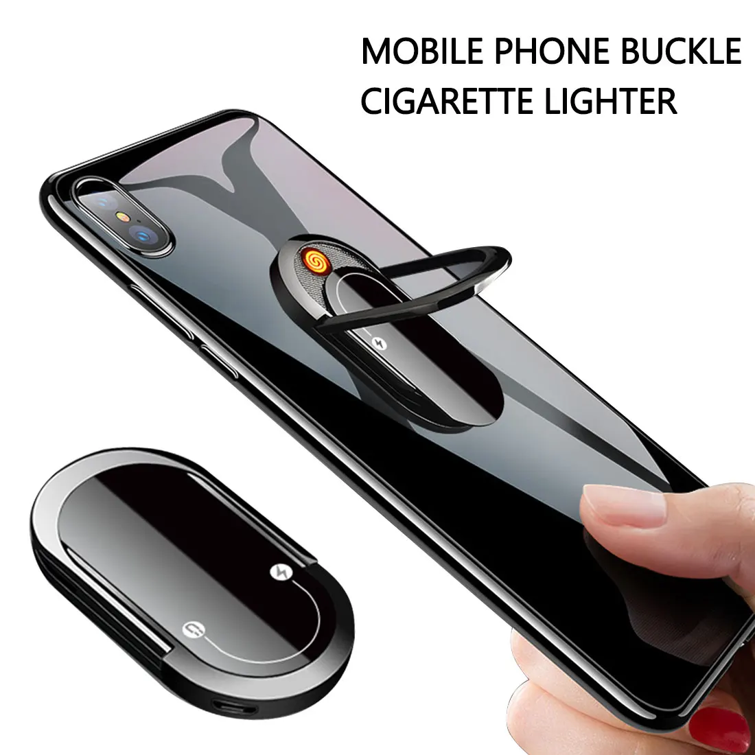 2 in 1 portable creative usb lighter can be used as a mobile phone holder multi function cigarette lighter accessory car free global shipping