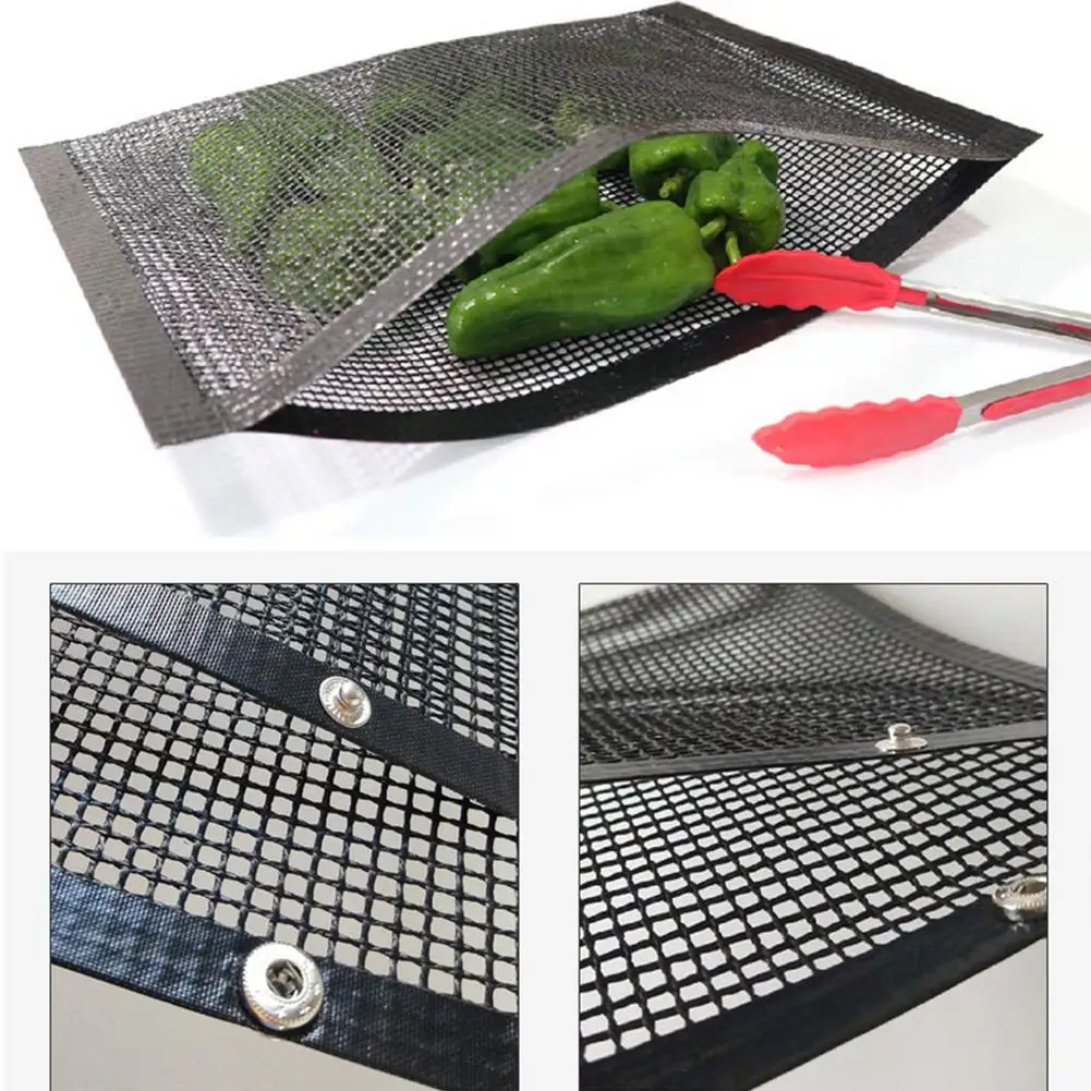 Сетчатая Сумка для барбекю и гриля многоразовый сетчатый мешок из ПТФЭ