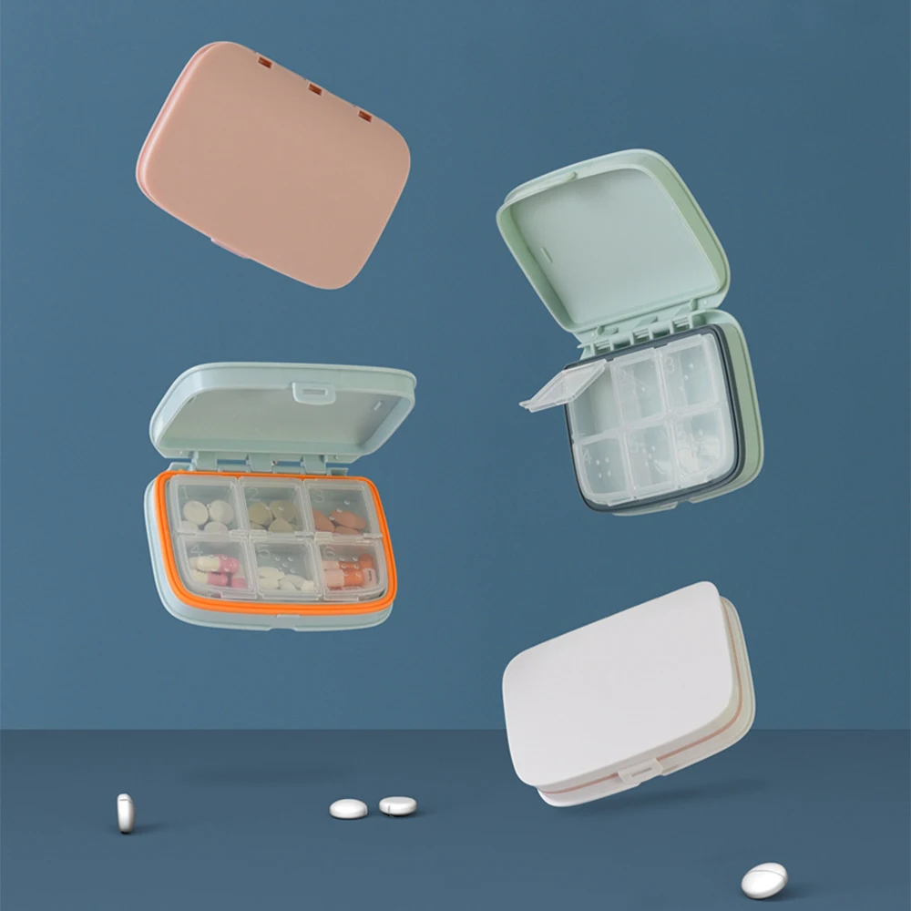 

Fashion Portable Pill Case Square Medicine Pill's Box Storage for Tablets Plastic Box Hat Cute Secret Compartment Pills Box Day