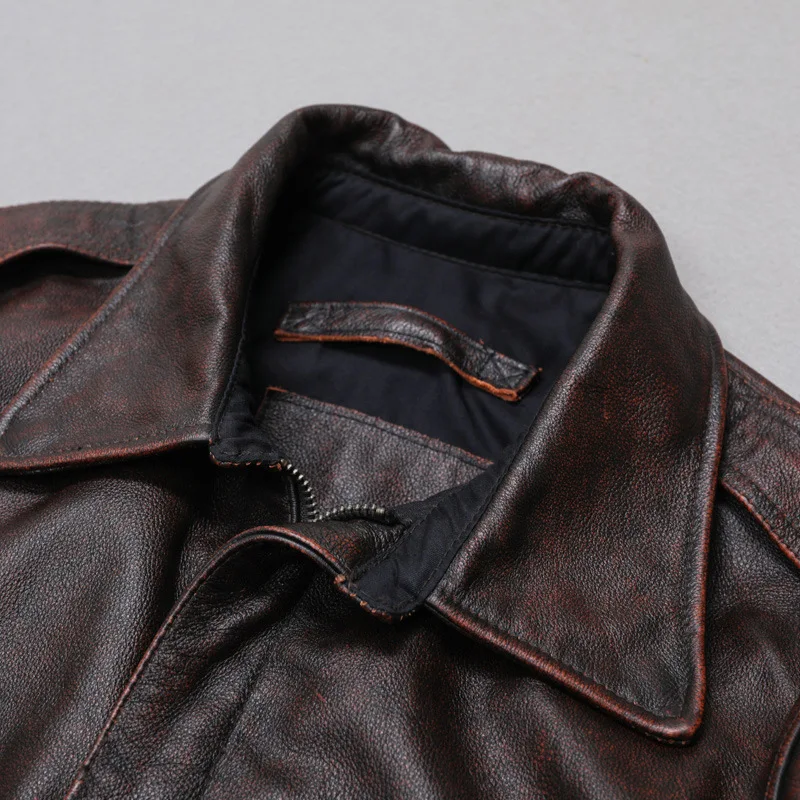 

2021 New TOP arrival Men Genuine Leather Jacket Casual Cow Skin Jackets Cheap Sale Russia Free Shipping