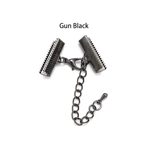 Концевые застежки для кожаного шнура металлические 10 комплектов