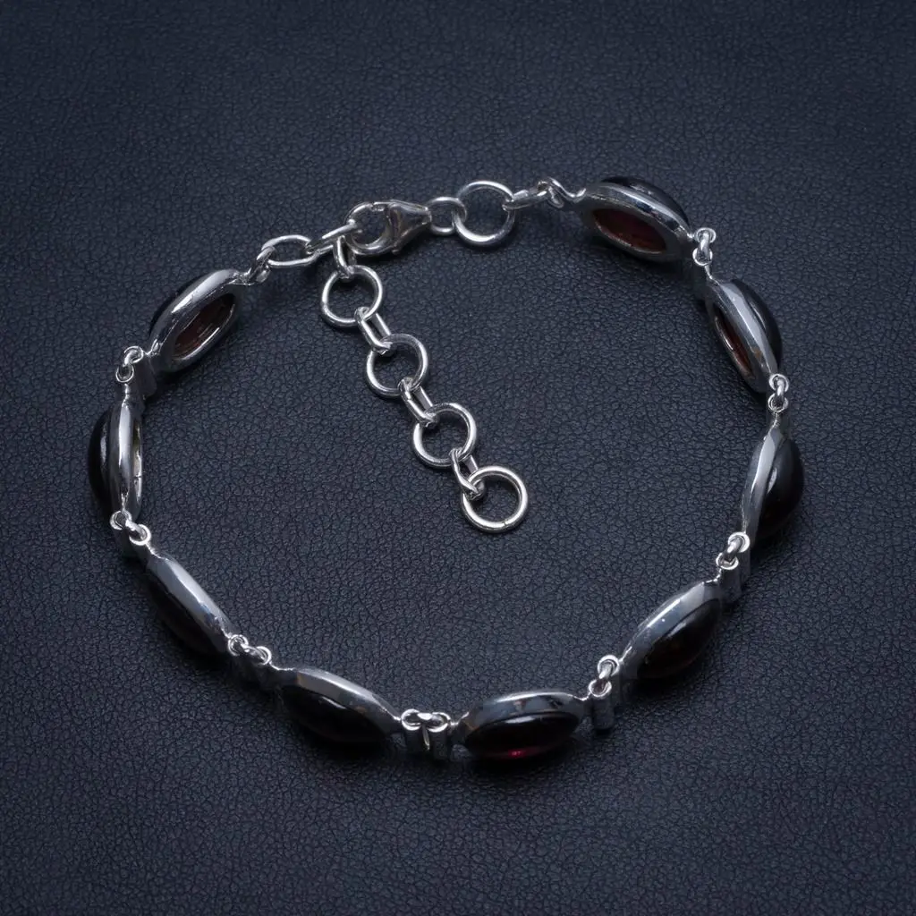 Натуральный Аметист ручной работы бохо 925 пробы Серебряный браслет для тенниса 6