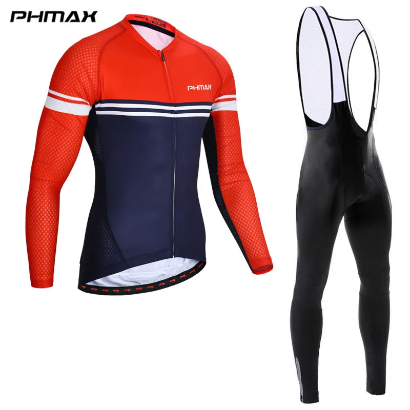 

Комплект Джерси с длинным рукавом для велоспорта PHMAX Ropa Maillot Ciclismo, одежда для гоночного велосипеда, весенний комплект одежды для велоспорта ...