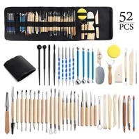 pottery tools 52 sets storage bag is convenient to carry modification modeling auxiliary clay carving knife pottery clay tools