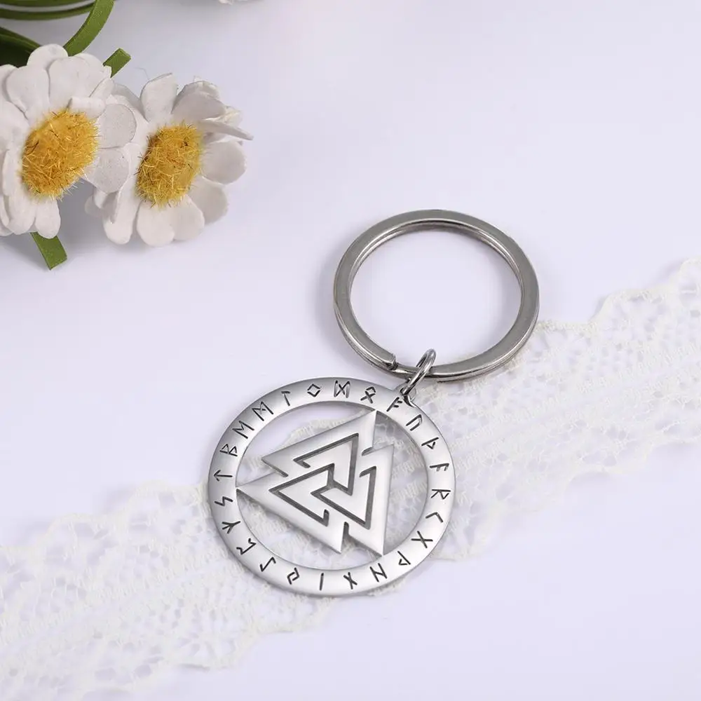 Моя форма брелок Hrunger Valknut Runes 316L нержавеющая сталь Подвеска ювелирные изделия