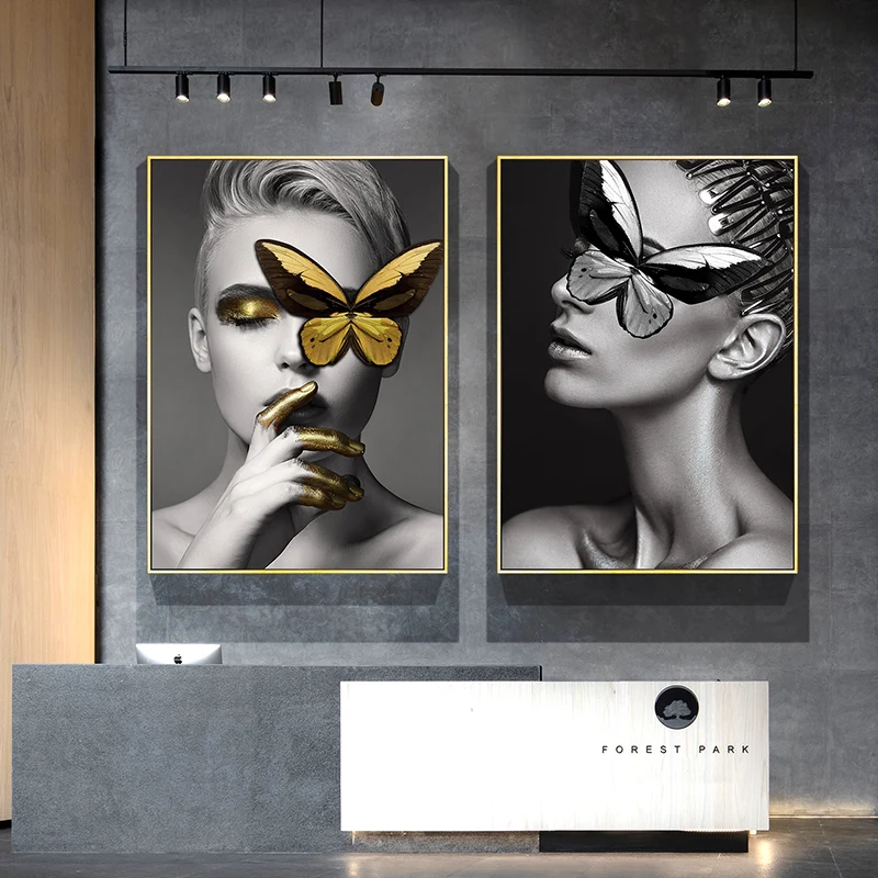 Простой персонаж декоративная живопись для спальни салон красоты висячая