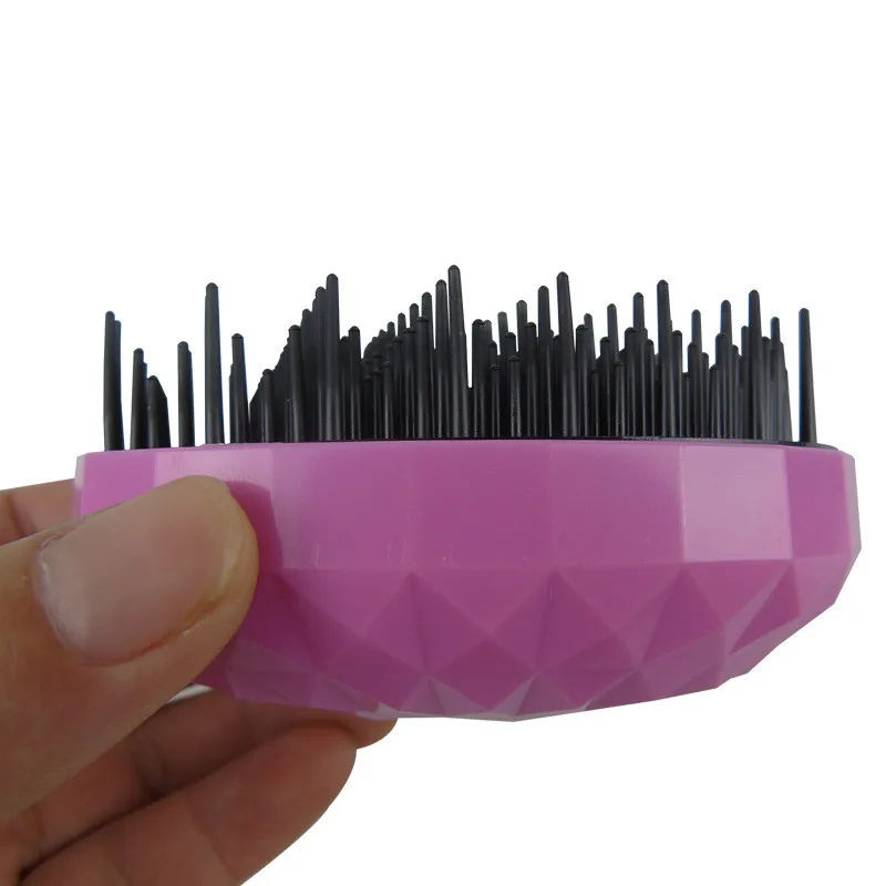 Diamond Egg-Shaped Portable Plastic Massage Comb Anti-Static Wet and Dry Makeup Tool Shunfa | Combs