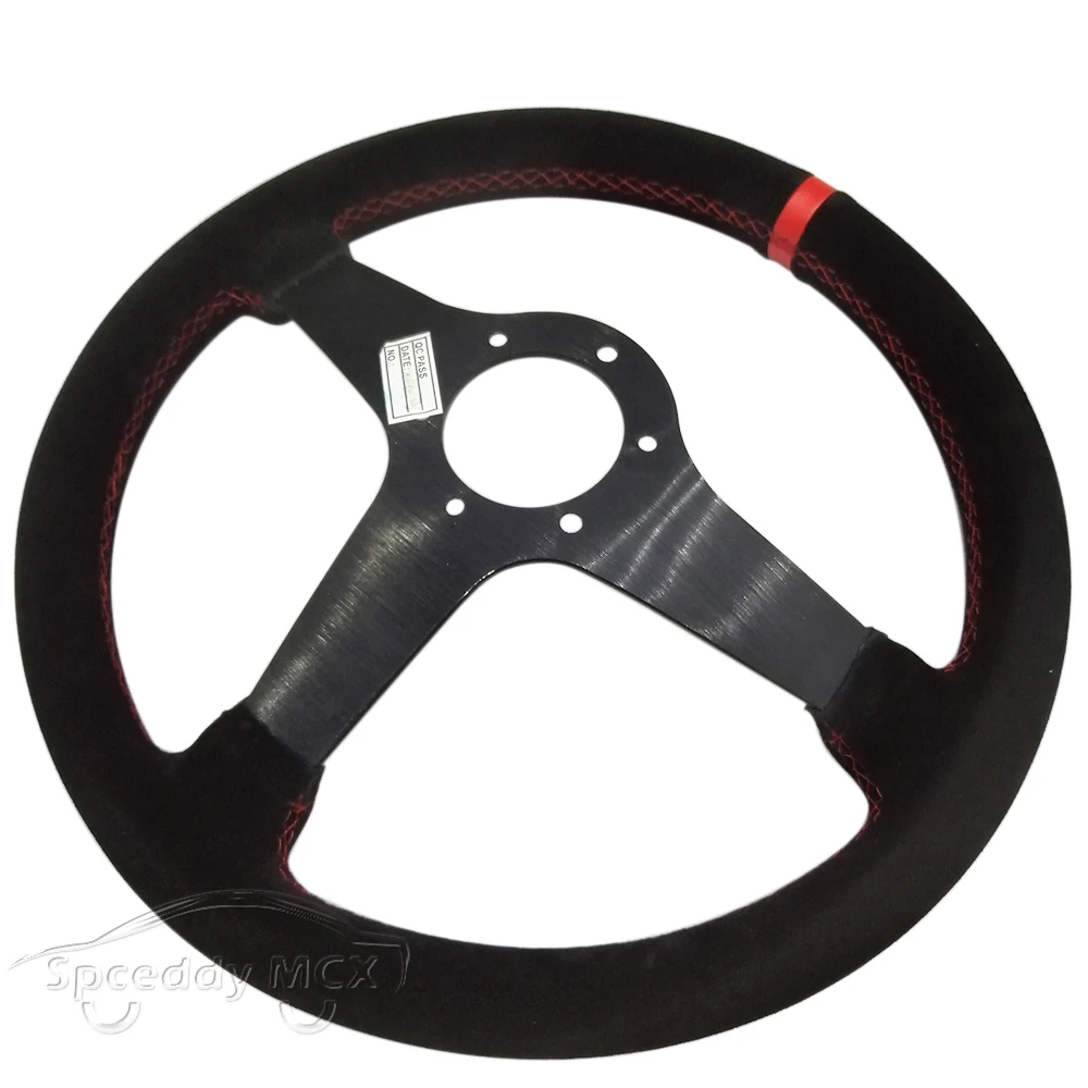Автомобильное рулевое колесо Spceddy MCX 14 дюймов 350 мм Гоночное Спортивная замша кожа