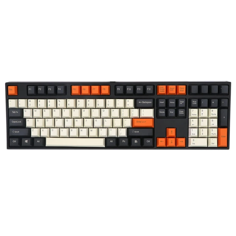 

108 Keys Customized Big Carbon Key PBT Dye Subbed Double Shot Keycap OEM Profile Key Cover for Mechanical Keyboard
